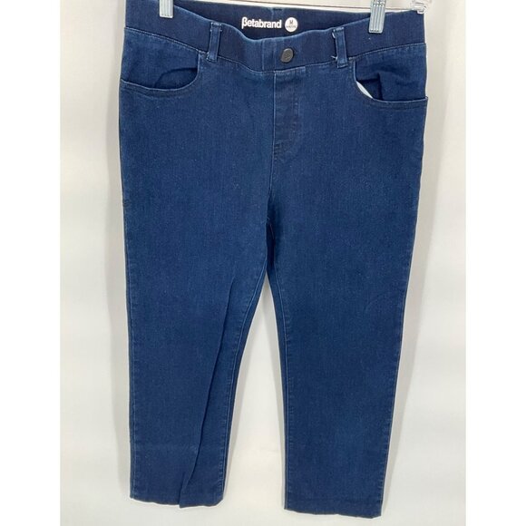Betabrand Women's‎ S-Petite Medium Blue Denim Pants Pockets - Picture 2 of 8